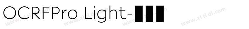 OCRFPro Light字体转换